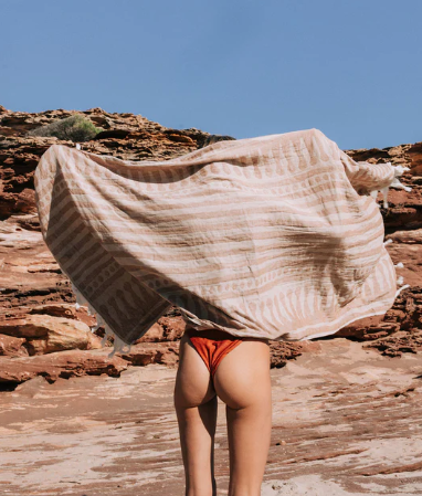 Two Tone Turkish Towel | Sand