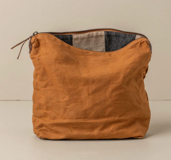 Journey Makeup Canvas Bag | Terracotta