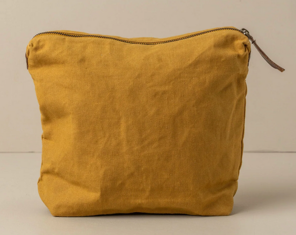 Journey Makeup Canvas Bag | Mustard