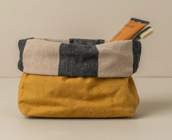 Journey Makeup Canvas Bag | Mustard