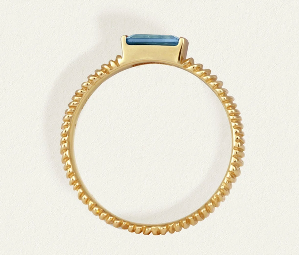 Symi Ring - 18k Gold Vermeil and Blue Topaz | Temple Of The Sun