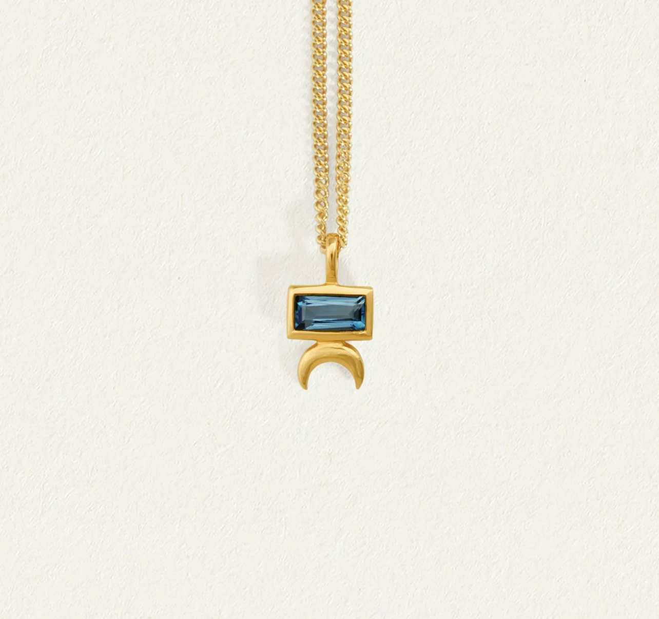 Nima Necklace - 18k Gold Vermeil and London Blue Topaz | Temple Of The Sun