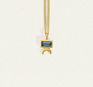 Nima Necklace - 18k Gold Vermeil and London Blue Topaz | Temple Of The Sun