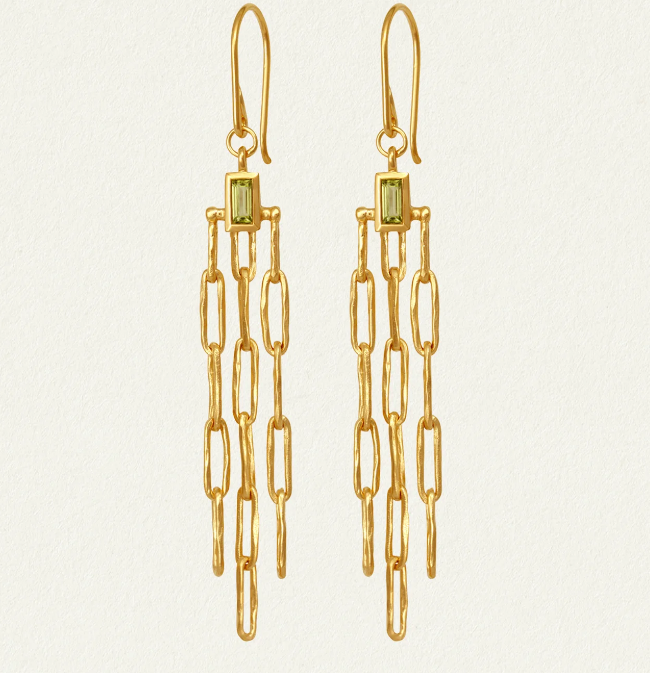 Olea Earrings - 18k Gold Vermeil and Peridot | Temple Of The Sun