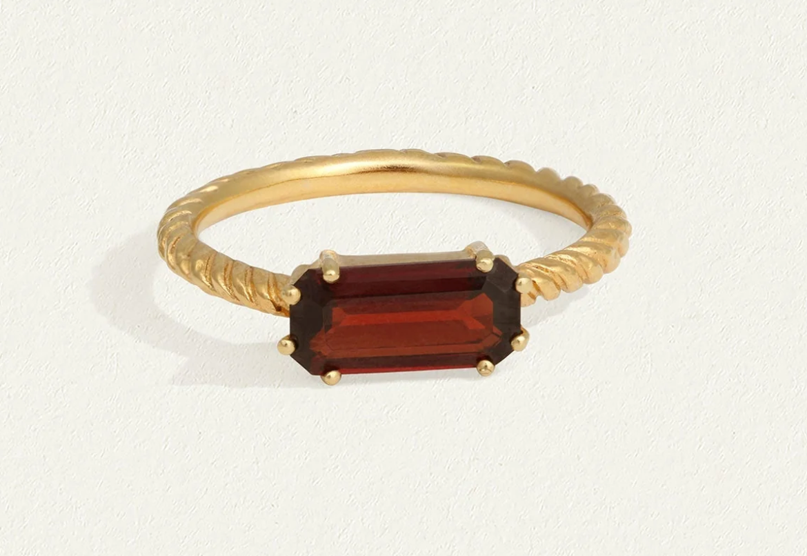 Ember Ring - 18k Gold Vermeil and Garnet | Temple Of The Sun
