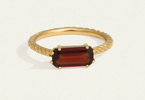 Ember Ring - 18k Gold Vermeil and Garnet | Temple Of The Sun
