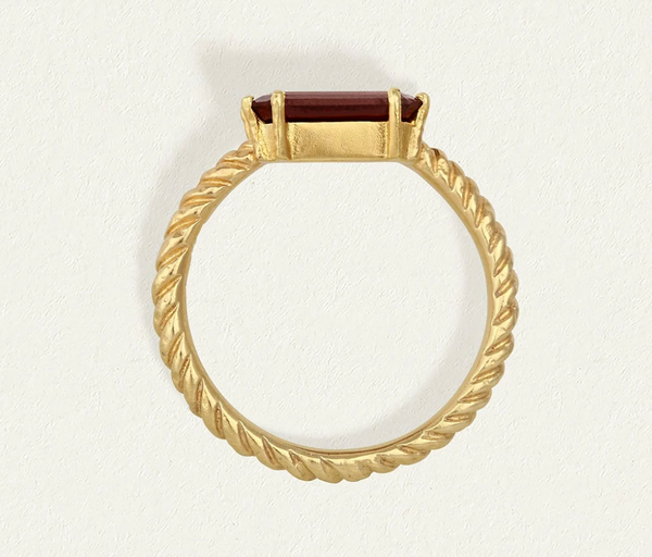 Ember Ring - 18k Gold Vermeil and Garnet | Temple Of The Sun