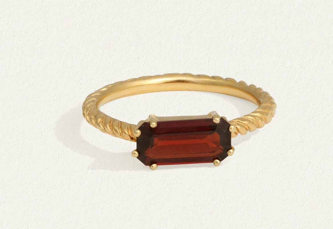 Ember Ring - 18k Gold Vermeil and Garnet | Temple Of The Sun