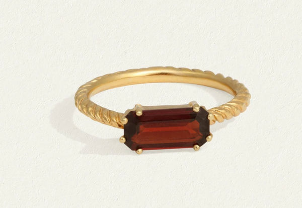 Ember Ring - 18k Gold Vermeil and Garnet | Temple Of The Sun