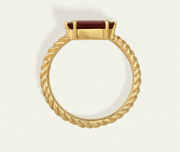 Ember Ring - 18k Gold Vermeil and Garnet | Temple Of The Sun