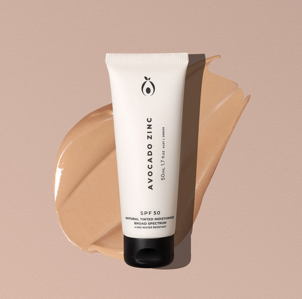 SPF 50 Natural Tinted Moisturiser | Avocado Zinc