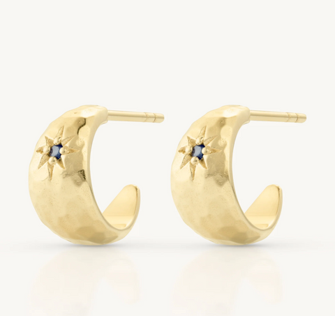 Mia Baby Sapphire 18k Gold Vermeil Hoops | Toni May
