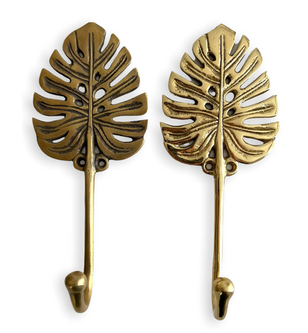 Brass Monstera Leaf Hook