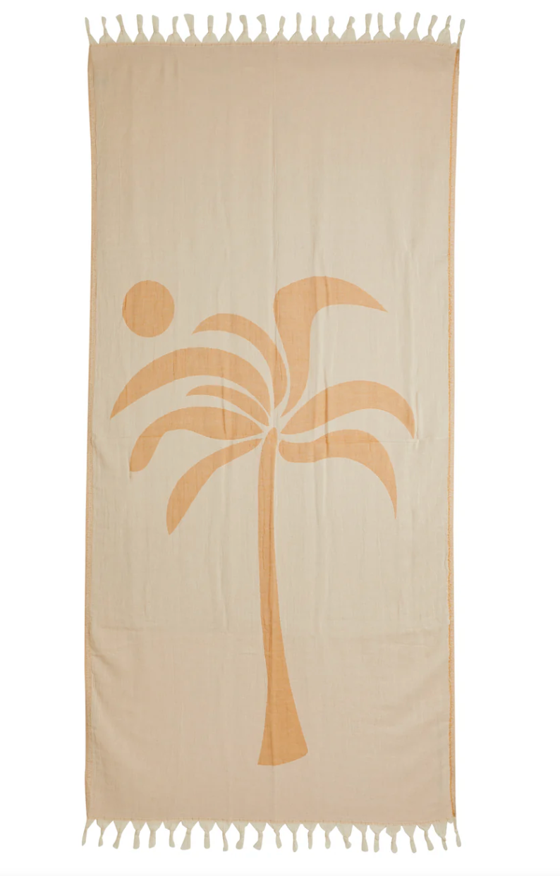 Palm Tree Turkish Towel | Mustard