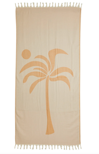 Palm Tree Turkish Towel | Mustard