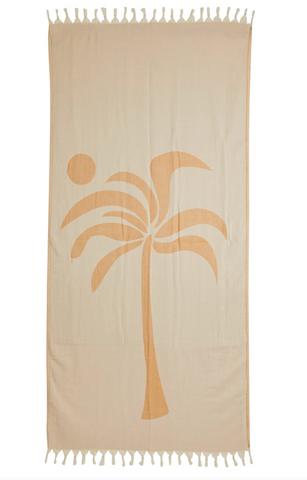 Palm Tree Turkish Towel | Mustard