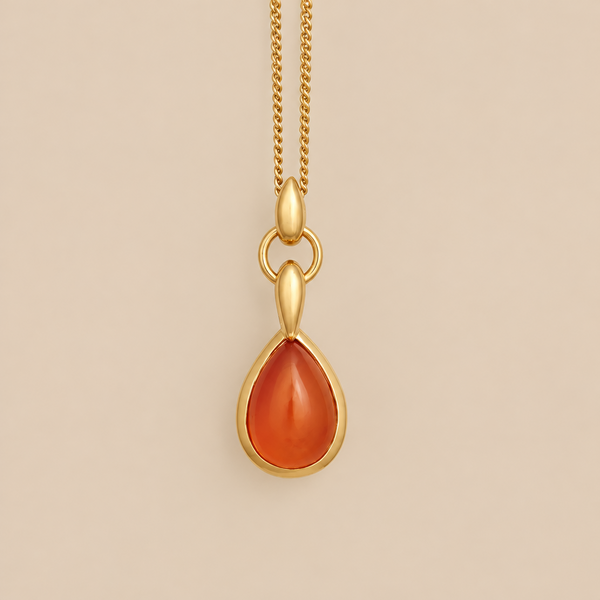 Mirren Necklace - 18k Gold Vermeil and Carnelian | Temple of the Sun