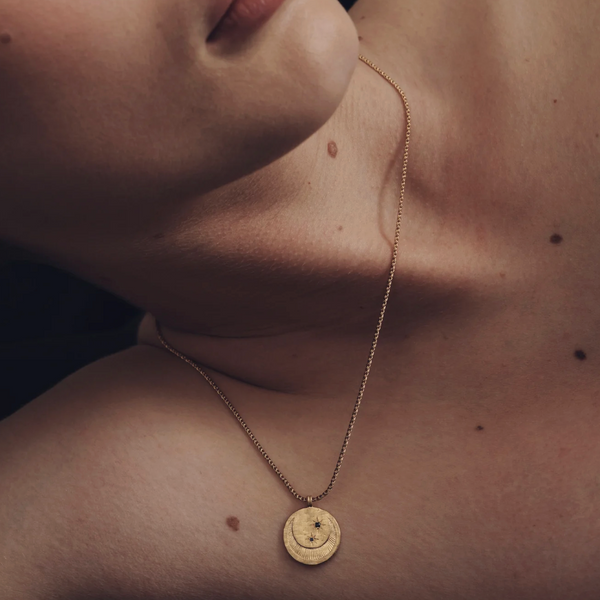 Celeste Necklace - 18k Gold Vermeil and Sapphire | Temple Of The Sun