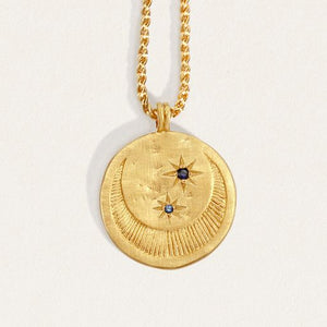 Celeste Necklace - 18k Gold Vermeil and Sapphire | Temple Of The Sun