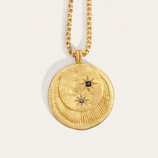 Celeste Necklace - 18k Gold Vermeil and Sapphire | Temple Of The Sun