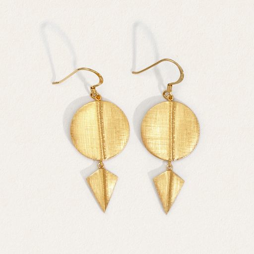 Aegean Disc Earrings - 18k Gold Vermeil | Temple Of The Sun