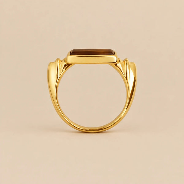 Phoebe Ring - 18k Gold Vermeil and Smokey Quartz | Temple Of The Sun