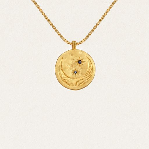 Celeste Necklace - 18k Gold Vermeil and Sapphire | Temple Of The Sun