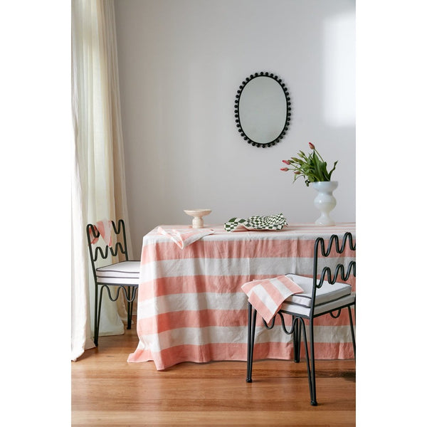 Hand-blocked Table Cloth | Blush