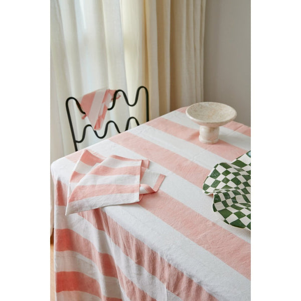 Hand-blocked Table Cloth | Blush