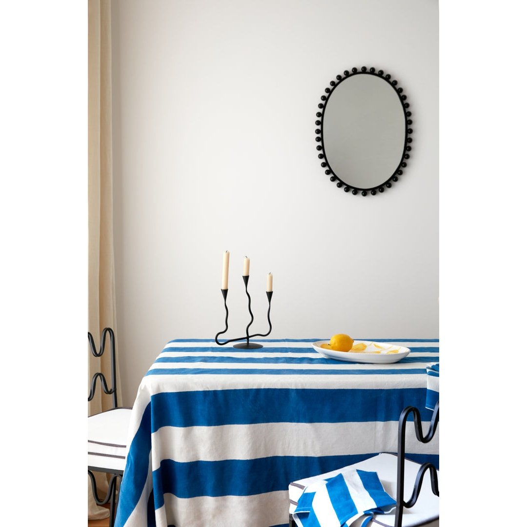 Hand-blocked Table Cloth | Cobalt