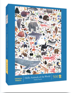 Hello Animals Of The World 500 Piece Family Puzzle