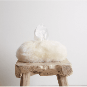 Longwool Sheepskin Tissue Box Cover