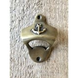 Wall Mounted Brass Anchor Bottle Opener