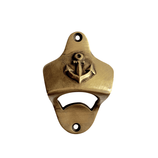 Wall Mounted Brass Anchor Bottle Opener